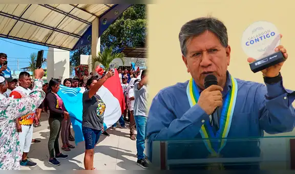 Piura: evacuan de emergencia a alcalde de Los Órganos tras ser agredido en ceremonia de aniversario por manifestantes