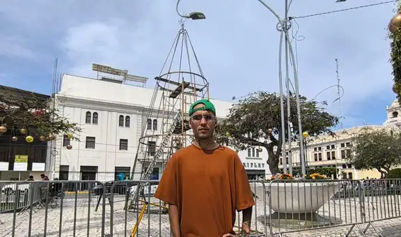Tiktoker Jordy Rioja sobre el polémico árbol navideño de Chiclayo: “Demuestra cómo está la ciudad”