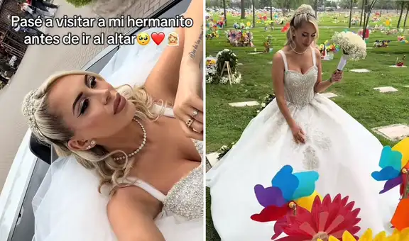 Joven comparte emotivo video de su visita a la tumba de su hermano horas antes de casarse: “Me da mucha pena que no esté en este día”