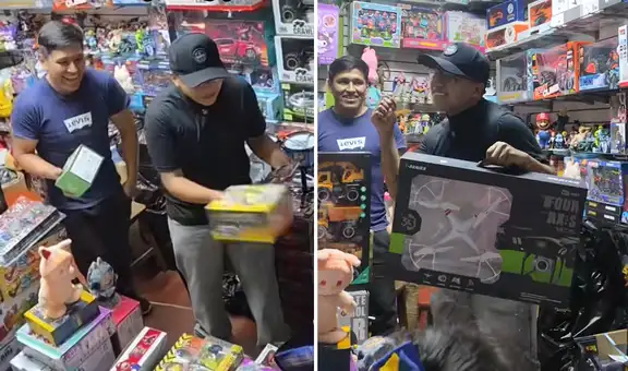 Emprendedor peruano se emociona y dona decenas de juguetes por Navidad: "Quien ayuda, Dios le multiplica"