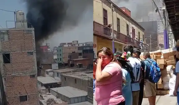 Reportan fuerte incendio en almacén de La Victoria: comerciantes lanzaron mercadería para evitar pérdidas