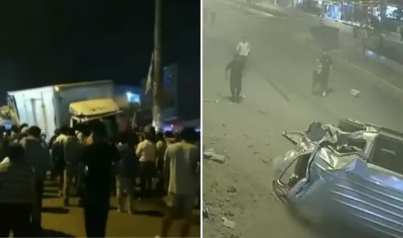 Ate: pareja de esposos muere tras violento choque provocado por camión fuera de control