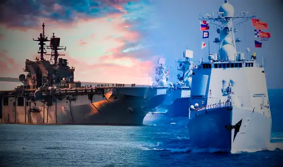 El país construyó una enorme 'flota dorada' de buques de guerra para superar a China y mantener el poder en los mares