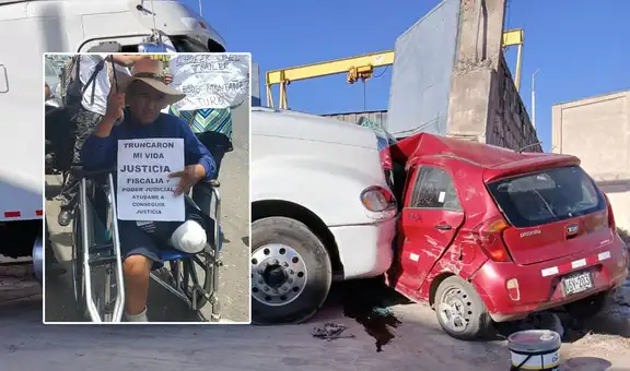 Arequipa: hombre denuncia falta de indemnización tras sufrir amputación por atropello de tráiler