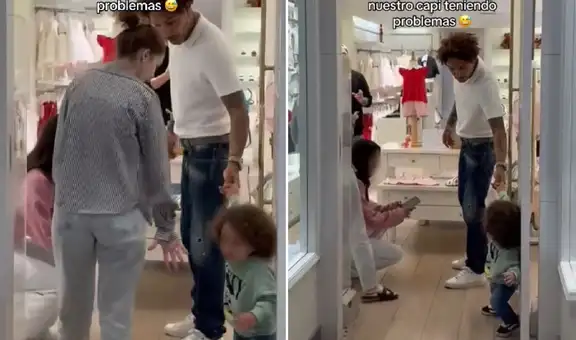 Paolo Guerrero pasa incómodo momento con su hijo en centro comercial y usuarios reaccionan: "¿A quién habrá salido?"