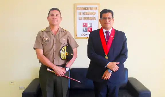 Comandante General del agrupamiento de artillería "CRL José Joaquín Inclán" realizó visita protocolar a presidente de la Corte de Piura