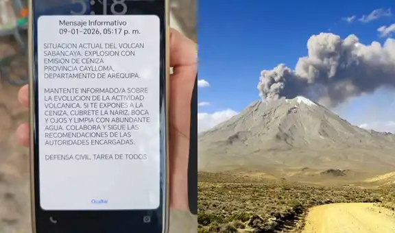 Indeci alerta explosión del Volcán Sabancaya en la provincia de Caylloma, Arequipa