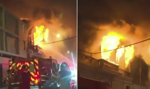 Voraz incendio consumió viviendas en quinta en el Cercado de Lima: 10 unidades de bomberos atendieron el siniestro