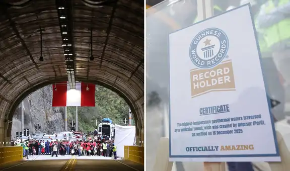 Perú logra un Récord Guinness con el único túnel de América Latina que atraviesa aguas geotérmicas a 70 °C