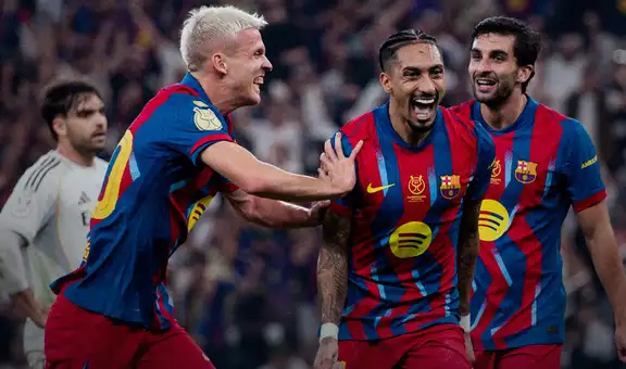 Barcelona bicampeón de la Supercopa de España: con doblete de Raphinha, venció al Real Madrid en la final