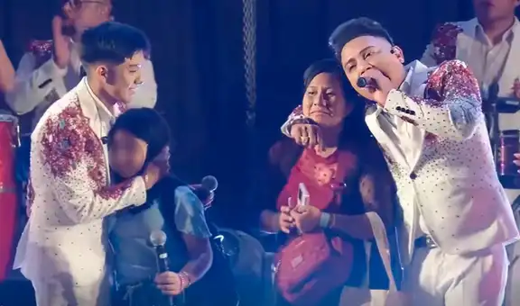 Óscar Junior de La Bella Luz dona S/2.000 a niña delicada de salud en pleno concierto en San Juan de Lurigancho