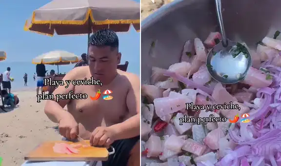 Familia peruana preparó ceviche en playa Agua Dulce y desata divertidas reacciones: “Ni los Gonzáles se atrevieron a tanto"