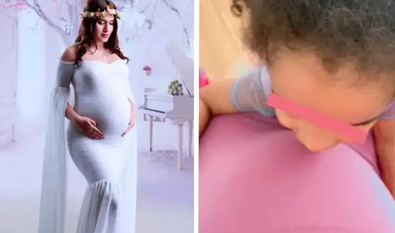 Darinka Ramírez presume su pancita de embarazo y su hija se roba la atención con tierno mensaje: “Te amo, hermanita”