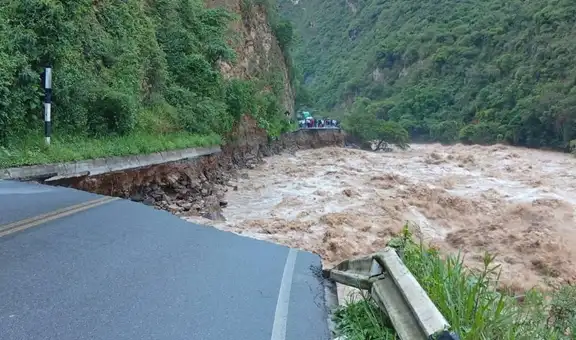 Aumento de caudal del río Utcubamba destruye carretera y no hay acceso a gran parte de la selva del Perú