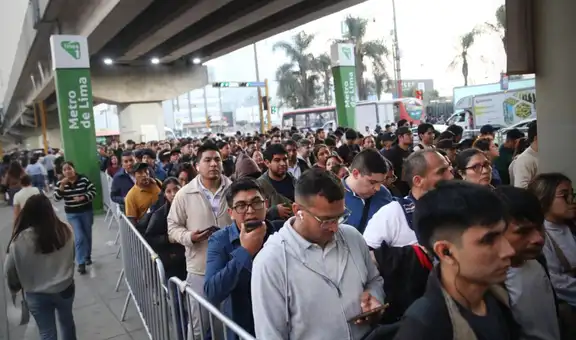 Caos en la Línea 1 del Metro de Lima: usuarios reportan largas colas por demoras en la llegada de los trenes
