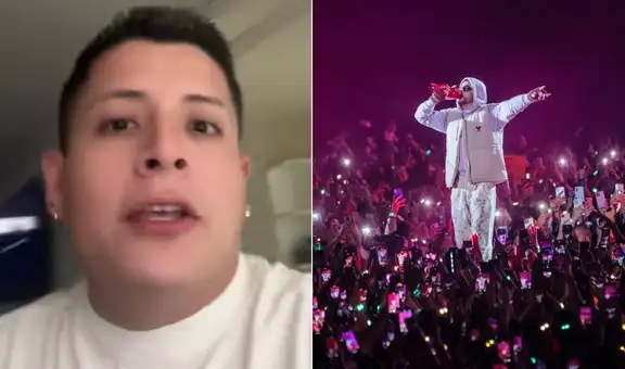 Joven gritó que extrañaba a su ex en pleno concierto de Bad Bunny y su novia le terminó: "No me perdonó, era una broma"
