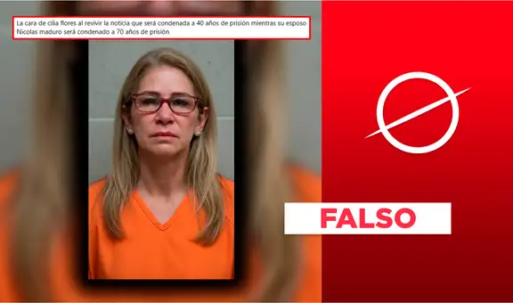 Es falsa esta imagen de Cilia Flores en prisión de Nueva York, al igual que su supuesta condena de 40 años