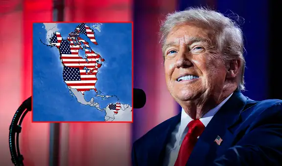 Trump simula la 'conquista' de Canadá, Groenlandia y Venezuela con imágenes de mapas manipulados, previo al Foro de Davos