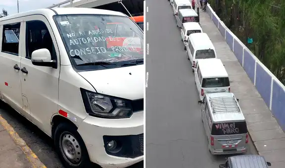 Paro de transportistas en Arequipa: 7 mil conductores exigen autorización para trabajar como "transporte alternativo"