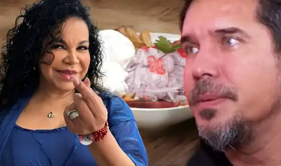 Actor Gabriel Calvo en shock al probar el ceviche con chantilly y papas fritas que comía Eva Ayllón: "No puede ser posible"