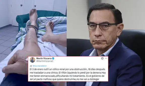 Martín Vizcarra tras perder un riñón: "Es el gobierno de Jerí, el pacto mafioso que quiere destruirme"
