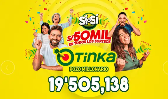 Sorteo de La Tinka HOY domingo 25 de enero de 2026: premios, jugada ganadora y Pozo Millonario