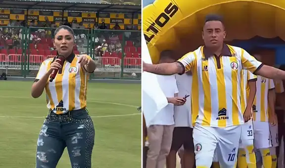 ¡Sorpresa total! Pamela Franco enciende el show en la 'Tarde Amarilla' previo al partido de Christian Cueva con club Juan Pablo II