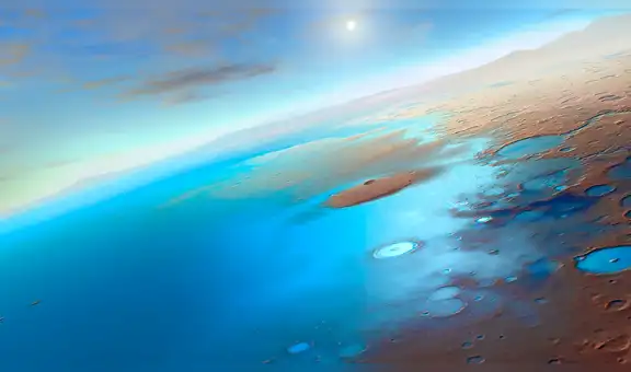 Marte no siempre fue rojo: nuevas imágenes revelan que un océano del tamaño del Ártico habría cubierto la mitad del planeta