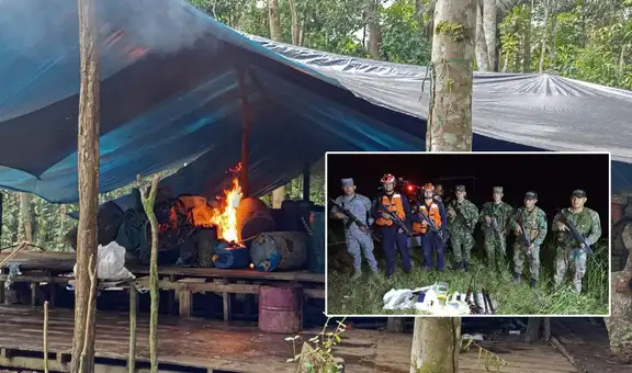 Golpe al narcotráfico en frontera de Loreto con Brasil: destruyen laboratorios valorizados en más de US$422.000