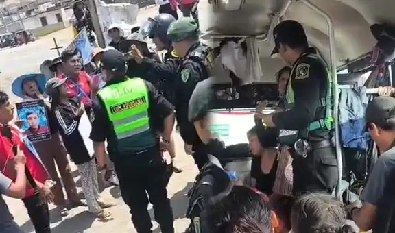 Marcha de sacrificio Uyariy: familiares de las víctimas denuncian hostigamiento policial en movilización