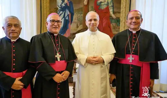 Papa León XIV se reúne con obispos peruanos en Roma