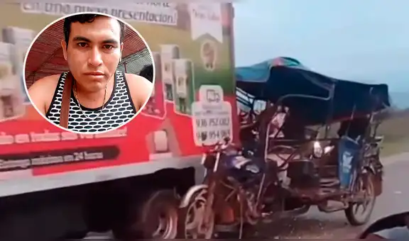Trabajador de Epsel muere tras chocar su mototaxi con un camión en Chiclayo