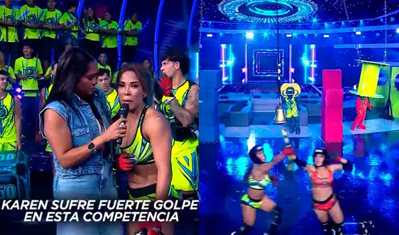 Karen Dejo sufrió un fuerte golpe en ‘Esto es guerra’, programa que sigue siendo líder en el rating