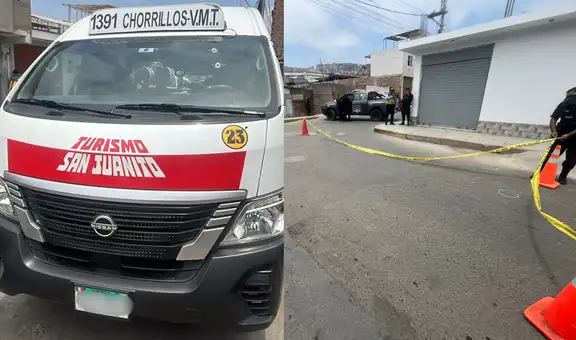 Combi 'San Juanito' es atacada a balazos y su conductor resulta herido en Chorrillos
