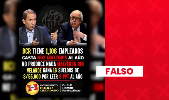 Es falsa la información difundida en redes sobre el número de empleados, ejecución del presupuesto y labor del BCRP