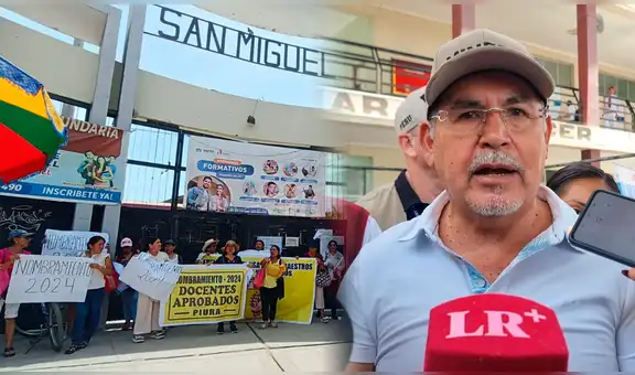 Docentes protestan durante visita de ministro de Educación a Piura: "¡Exigimos nuestros derechos!"