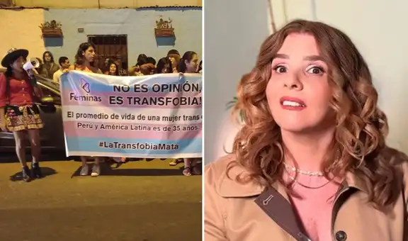 Colectivo LGBTQ realiza plantón en contra de comentarios transfóbicos de Johanna San Miguel: “Exigimos que se retracte”