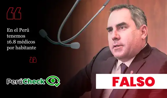 Es falso que en el Perú haya “16.8 médicos por habitante”, como afirmó Rafael Belaúnde