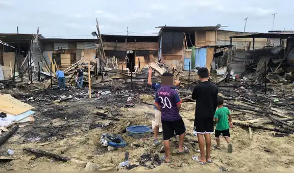 Trece viviendas terminan afectadas tras incendio de grandes proporciones en Piura