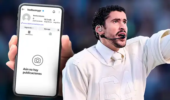 Bad Bunny sorprende a sus fans tras borrar su Instagram luego de su presentación en el Super Bowl 2026