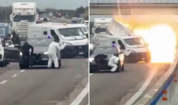 Asaltan un furgón blindado con explosivos en Italia y provocan grave tiroteo: operación dejó 2 detenidos