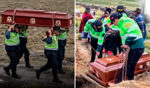 Peruana de 90 años da el último adiós a su único hijo: policías ayudaron a cargar el ataúd por más de 2 km hasta el cementerio en Ayacucho