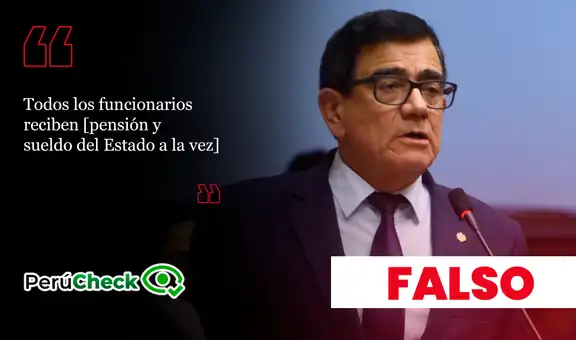 El candidato José Williams asegura que todos los funcionarios públicos pueden recibir doble ingreso del Estado, pero esto no es cierto