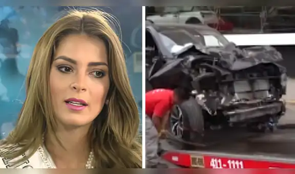 Laura Spoya sufre aparatoso accidente con su camioneta en Surco y es hospitalizada de emergencia