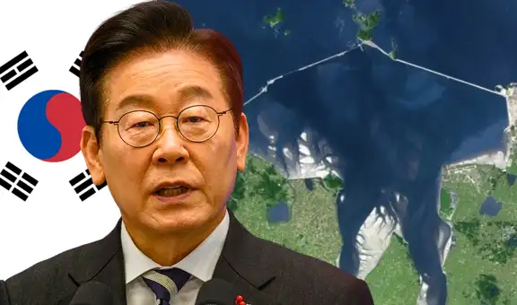 Corea del Sur le quita terreno al océano con una megacontrucción que divide el mar de la tierra y es visible desde el espacio