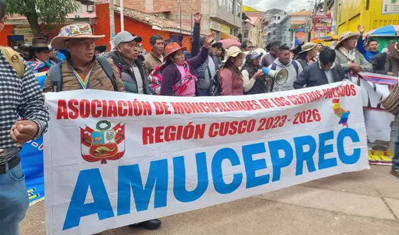 180 alcaldes de centros poblados protestan en Cusco: exigen al GORE la entrega de presupuesto fijado por ley