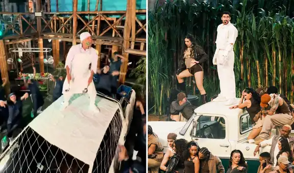 Cevichería peruana recrea el show de Bad Bunny en el Super Bowl con utensilios de cocina y se vuelve viral en TikTok