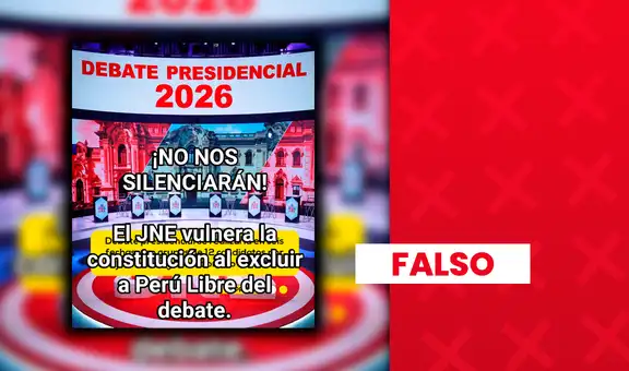 No es correcto afirmar que el JNE excluyó a Perú Libre del debate presidencial
