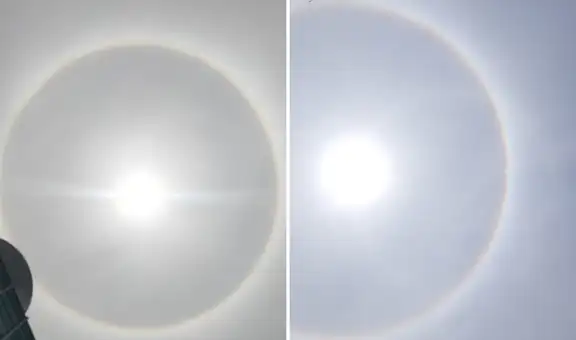 Usuarios captan halo solar en el cielo de Lima y Callao: ¿cómo se forma este fenómeno atmosférico?
