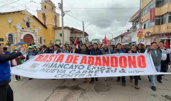 Huancayo se moviliza y exige construcción de la nueva Carretera Central para conectar Lima y Junín